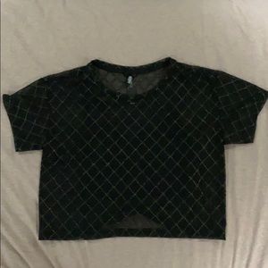 Victoria’s Secret Sport sheer crop shirt SMALL